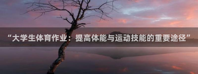 88体育app下载平台v7.新网站.org：“大学生体育作业：提高体能与运动技能的重要途径”